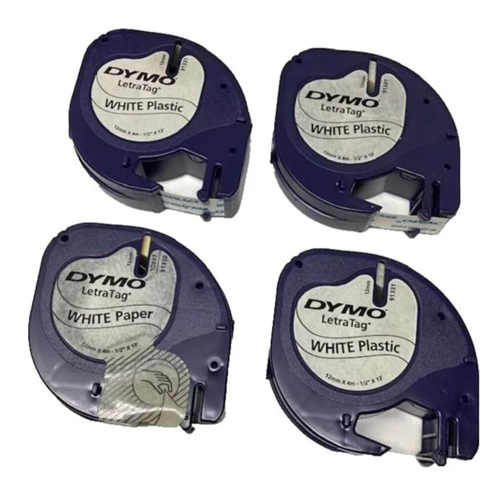Dymo Letra Tag Portable Handheld Lot 2 Label Printers 6 Tape Reels Carrying Case